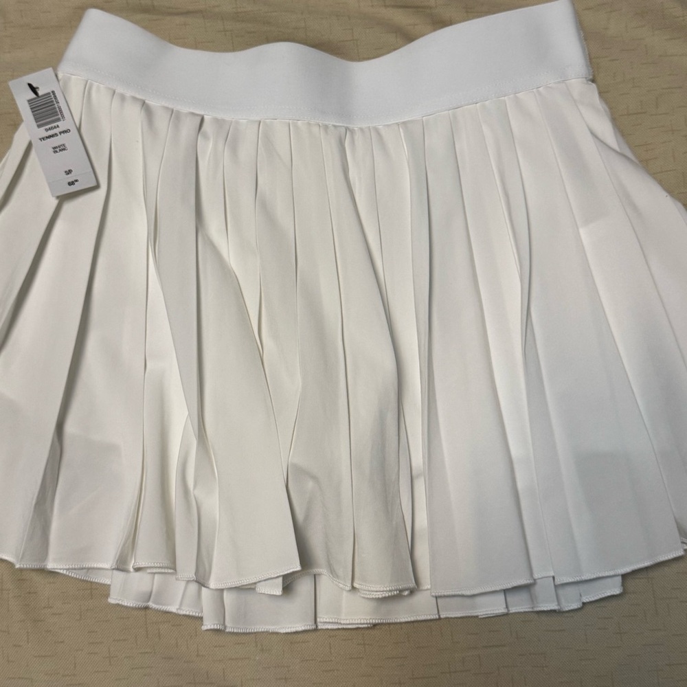 TNA White Pleated Skirt